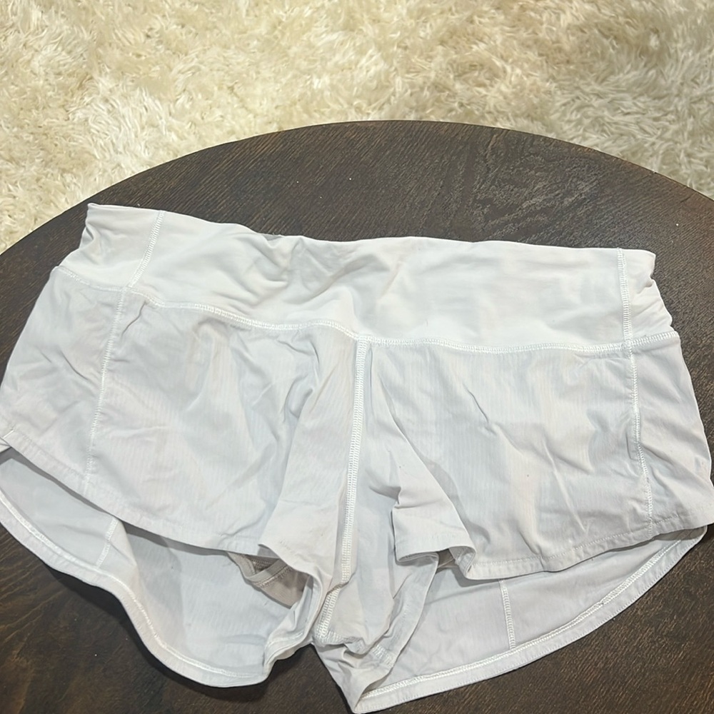 Speed up Lululemon shorts 
size 6 
White